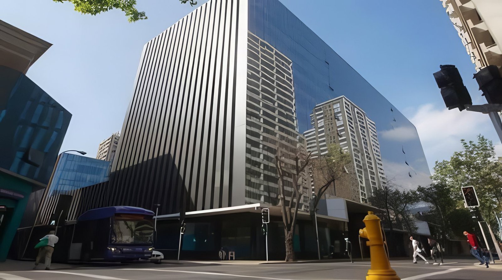 Fachada del Edificio de Tribunales de Familia de Santiago, en General Mackenna 1477.
